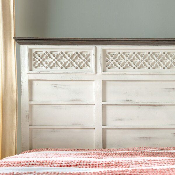 Vintage Ivory/Rustic Gray MYRTLEMOORE BED EM7079IV By Furniture of America 12