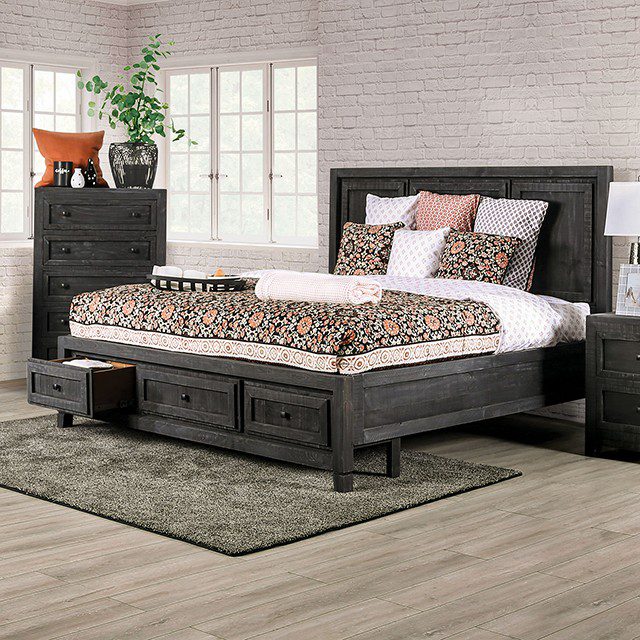 Charcoal OAKRIDGE BED EM7074DG By Furniture of America