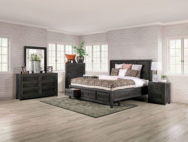 Charcoal OAKRIDGE BED EM7074DG By Furniture of America 9