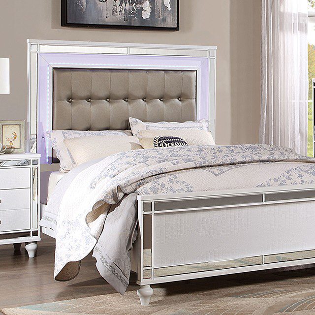 White Brachium Bed CM7977WH By Furniture of America