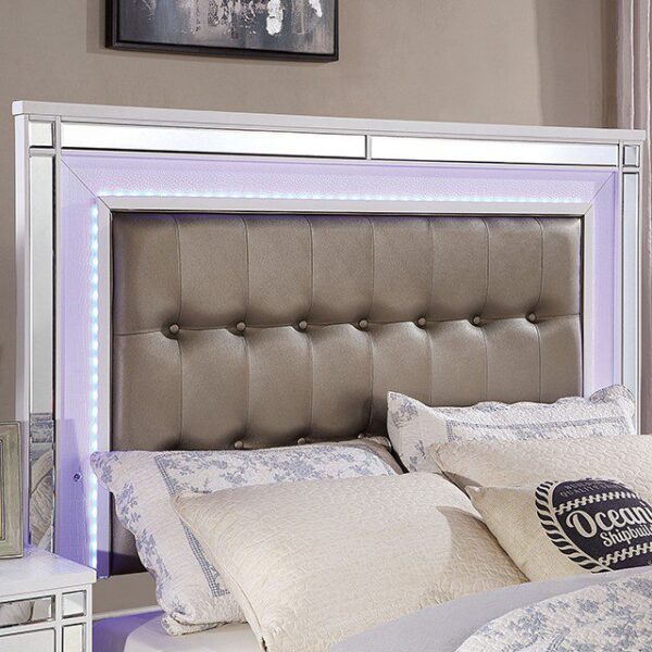 White Brachium Bed CM7977WH By Furniture of America 12