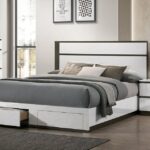 White/Metallic Gray Birsfelden Bed FOA7225WH-DR By Furniture of America 11