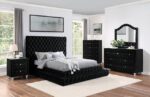Black Stefania Bed CM7227BK By Furniture of America 12