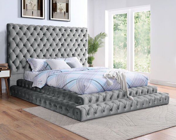 Gray STEFANIA BED CM7227GY By Furniture of America 7