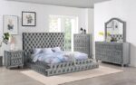 Gray STEFANIA BED CM7227GY By Furniture of America 13