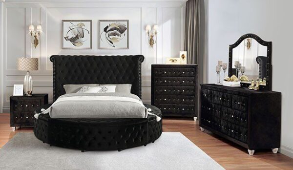 Black Sansom Bed CM7178BK By Furniture of America 10