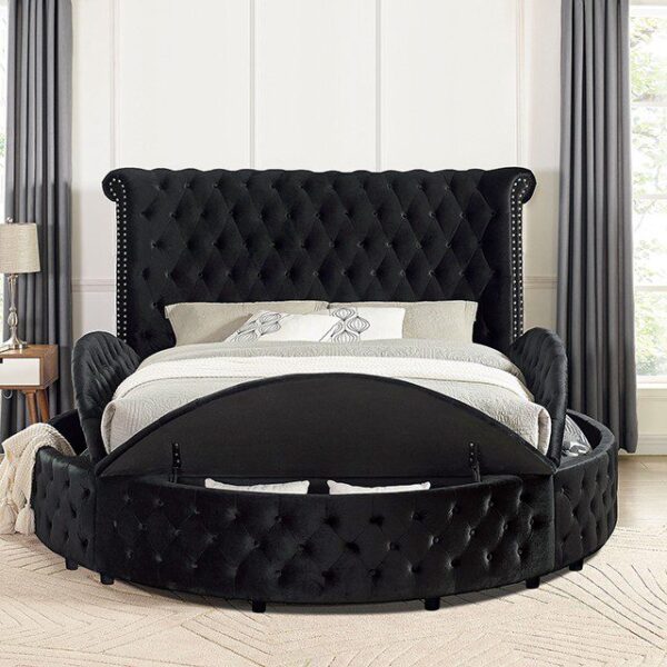 Black Sansom Bed CM7178BK By Furniture of America 11