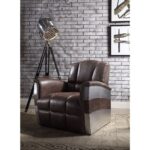 Brown Leather Brancaster Accent Chair 59716 by ACME 13