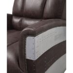 Brown Leather Brancaster Accent Chair 59716 by ACME 14