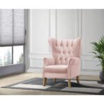 Blush Pink Velvet Adonis Accent Chair 59516 by ACME 13