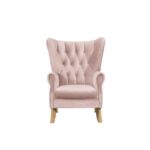 Blush Pink Velvet Adonis Accent Chair 59516 by ACME 16