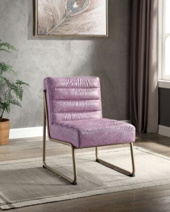 Wisteria Leather Loria Accent Chair AC00657 by ACME