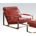 Red Leather Quinto Accent Chair 96672 by ACME 8