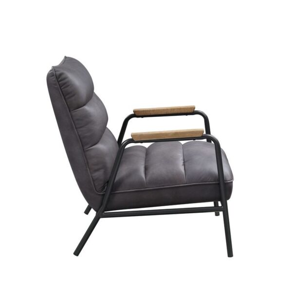 Gray Leather Nignu Accent Chair 59950 by ACME 11