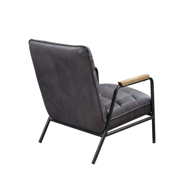 Gray Leather Nignu Accent Chair 59950 by ACME 12