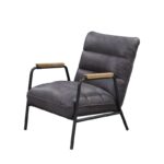 Gray Leather Nignu Accent Chair 59950 by ACME 22