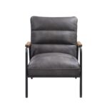 Gray Leather Nignu Accent Chair 59950 by ACME 23