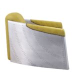 Yellow Leather Brancaster Accent Chair 59624 by ACME Accent Chairs Mobilia Cleopatra 17 Yellow Leather Brancaster Accent Chair 59624 by ACME 17