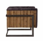 Ebony Leather Sagat Accent Chair 59667 by ACME Accent Chairs Mobilia Cleopatra 20 Ebony Leather Sagat Accent Chair 59667 by ACME 20
