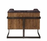 Ebony Leather Sagat Accent Chair 59667 by ACME Accent Chairs Mobilia Cleopatra 21 Ebony Leather Sagat Accent Chair 59667 by ACME 21