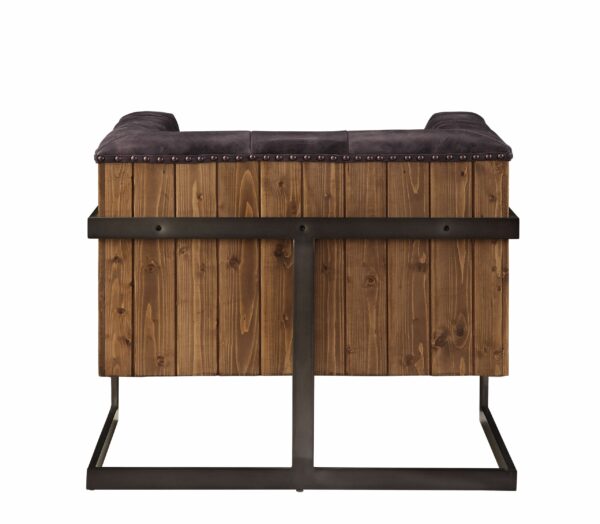 Ebony Leather Sagat Accent Chair 59667 by ACME - Image 5