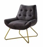 Ebony Leather Dhalsim Accent Chair 59666 by ACME Accent Chairs Mobilia Cleopatra 16 Ebony Leather Dhalsim Accent Chair 59666 by ACME 16