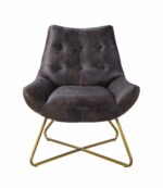 Ebony Leather Dhalsim Accent Chair 59666 by ACME Accent Chairs Mobilia Cleopatra 17 Ebony Leather Dhalsim Accent Chair 59666 by ACME 17