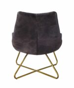 Ebony Leather Dhalsim Accent Chair 59666 by ACME Accent Chairs Mobilia Cleopatra 19 Ebony Leather Dhalsim Accent Chair 59666 by ACME 19