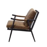 Chestnut Leather Anzan Accent Chair 59949 by ACME Accent Chairs Mobilia Cleopatra 24 Chestnut Leather Anzan Accent Chair 59949 by ACME 24