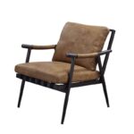 Chestnut Leather Anzan Accent Chair 59949 by ACME Accent Chairs Mobilia Cleopatra 25 Chestnut Leather Anzan Accent Chair 59949 by ACME 25