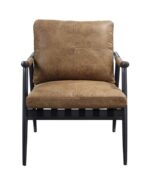Chestnut Leather Anzan Accent Chair 59949 by ACME Accent Chairs Mobilia Cleopatra 26 Chestnut Leather Anzan Accent Chair 59949 by ACME 26