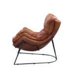 Aperol Top Grain Leather & Black Finish Thurshan Accent Chair 59945 by ACME 24
