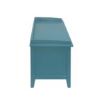 Rattan & Teal Flavius Bench W/Storage 96761 by ACME Benches and Ottomans Mobilia Cleopatra 18 Rattan & Teal Flavius Bench W/Storage 96761 by ACME 18