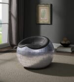 Aluminum Brancaster Ottoman 59837 by ACME Benches and Ottomans Mobilia Cleopatra 13 Aluminum Brancaster Ottoman 59837 by ACME 13