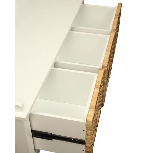 White Flavius Bench With 3 Drawers by ACME - Image 5