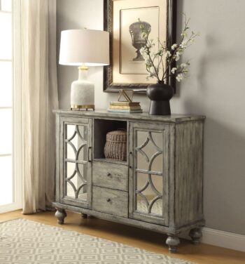 Weathered Gray Velika Console Cabinet 90282 by ACME