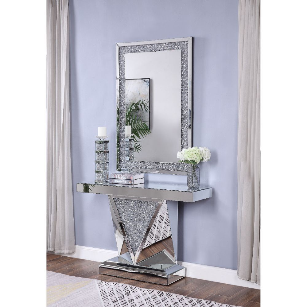 Noralie Accent Table With Triangular Shape Base by ACME