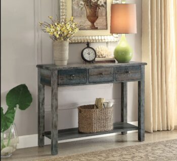 Teal Glancio Console Table 97257 by ACME