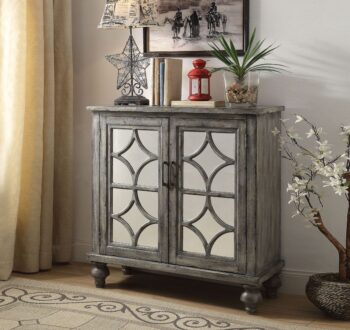 Weathered Gray Velika Console Cabinet 90284 by ACME