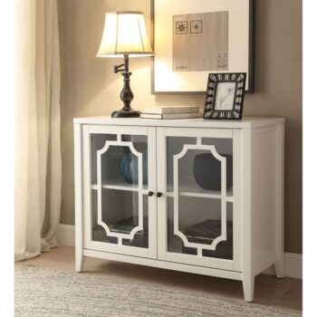 White Ceara Accent Table by ACME