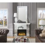 Nysa Fireplace in Mirrored & Faux Crystals by ACME Accent Furniture Mobilia Cleopatra 21 Nysa Fireplace in Mirrored & Faux Crystals by ACME 21