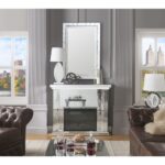 Nysa Fireplace in Mirrored & Faux Crystals by ACME Accent Furniture Mobilia Cleopatra 22 Nysa Fireplace in Mirrored & Faux Crystals by ACME 22
