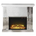 Nysa Fireplace in Mirrored & Faux Crystals by ACME Accent Furniture Mobilia Cleopatra 29 Nysa Fireplace in Mirrored & Faux Crystals by ACME 29
