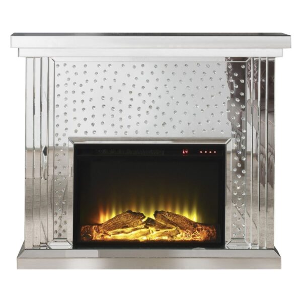 Nysa Fireplace in Mirrored & Faux Crystals by ACME - Image 9