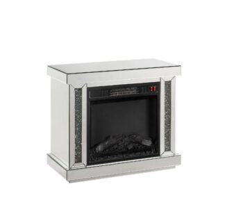 Noralie Mirrored Electric Fireplace With LED by ACME