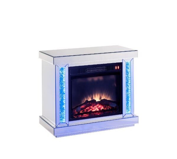 Noralie Mirrored Electric Fireplace With LED by ACME 7