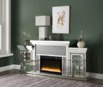 Noralie Fireplace With Led In Mirrored And Faux Diamonds by ACME Accent Furniture Mobilia Cleopatra 8 Noralie Fireplace With Led In Mirrored And Faux Diamonds by ACME 8