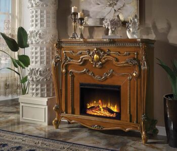 Honey Oak Finish Picardy Fireplace AC01344 by ACME