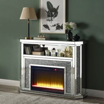 Noralie Fireplace With Open Shelf by ACME