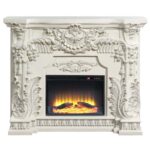 Antique White Finish Zabrina Fireplace AC01620 by ACME Accent Furniture Mobilia Cleopatra 15 Antique White Finish Zabrina Fireplace AC01620 by ACME 15
